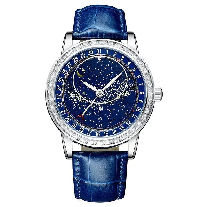 Men's Starry Sky Mechanical Watch Waterproof Large Dial