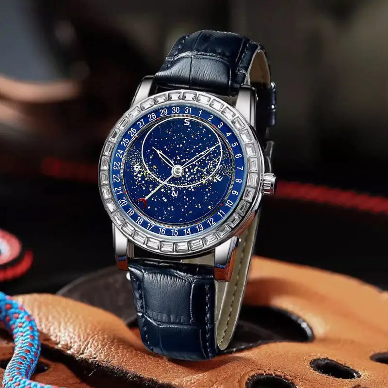 Men's Starry Sky Mechanical Watch Waterproof Large Dial — feature 8
