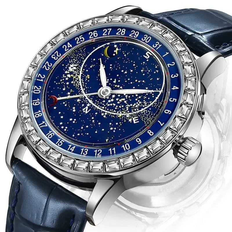 Men's Starry Sky Mechanical Watch Waterproof Large Dial