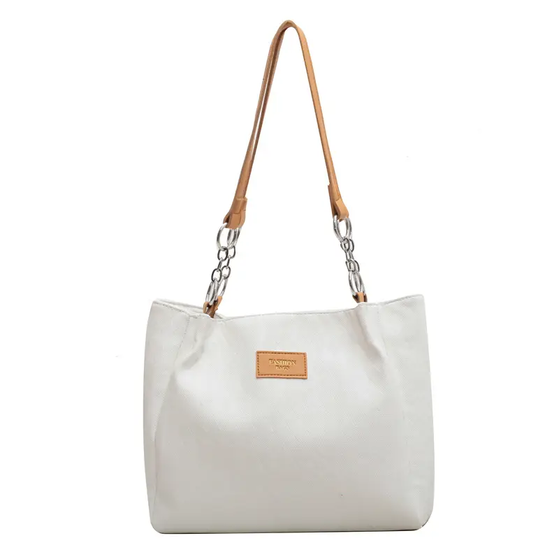Women Textured Shoulder Bag White New Spring Summer - Image 2