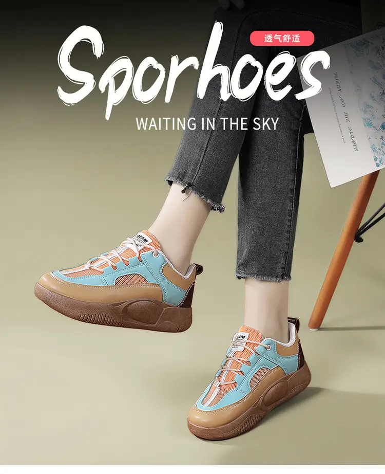 Women's Blue Orange Platform Sneakers 2023 — feature 25