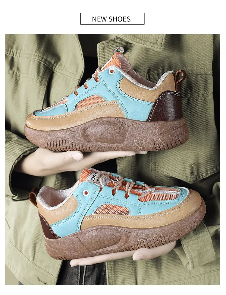 Women's Blue Orange Platform Sneakers 2023 — feature 28