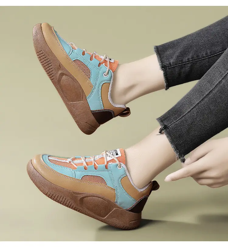 Women's Blue Orange Platform Sneakers 2023 — feature 33