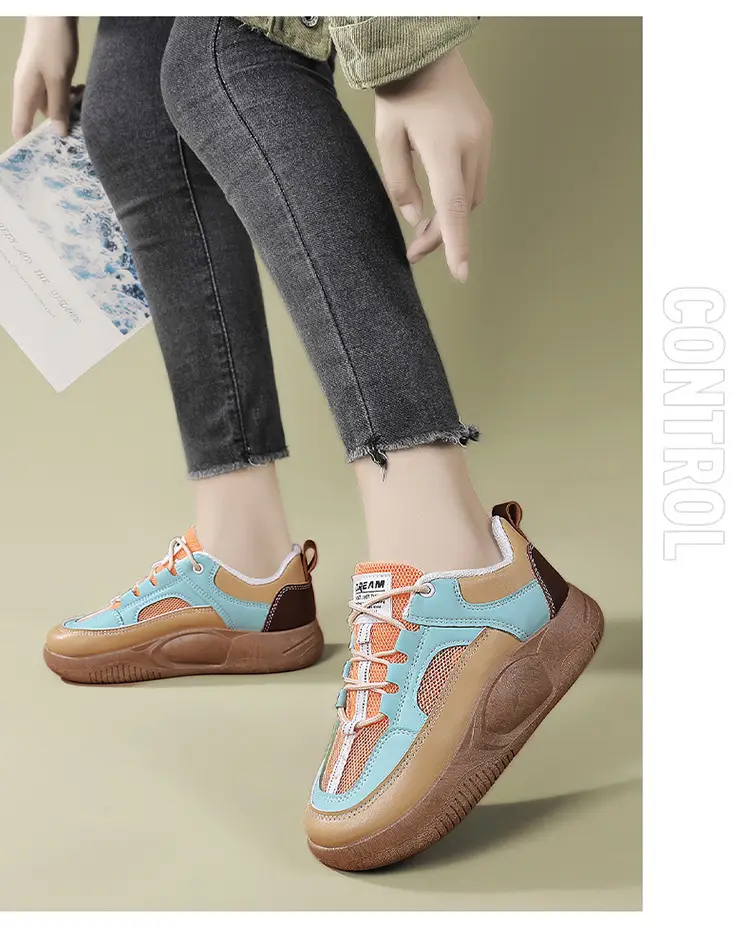 Women's Blue Orange Platform Sneakers 2023 — feature 34