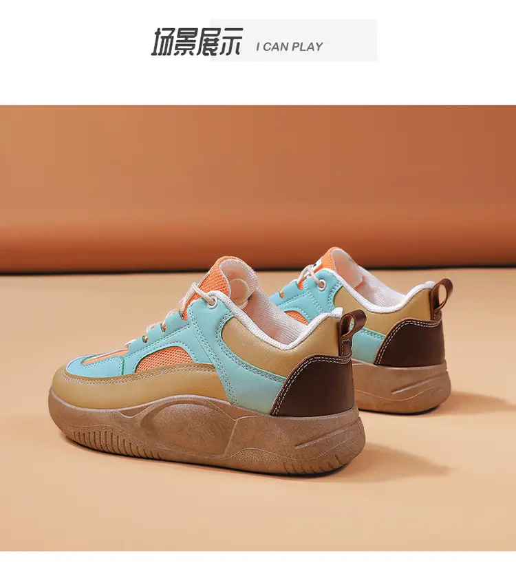 Women's Blue Orange Platform Sneakers 2023 — feature 43