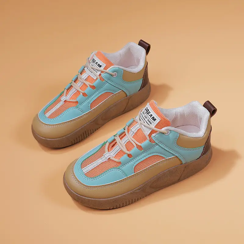 Women's Blue Orange Platform Sneakers 2023 - Image 2