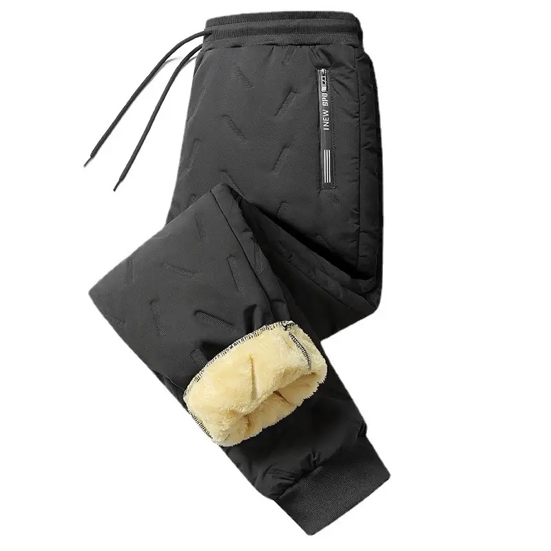 Men Velvet Thickened Cotton Pants Winter Warm Large - Image 37