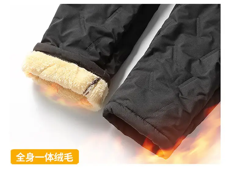 Men Velvet Thickened Cotton Pants Winter Warm Large — feature 11