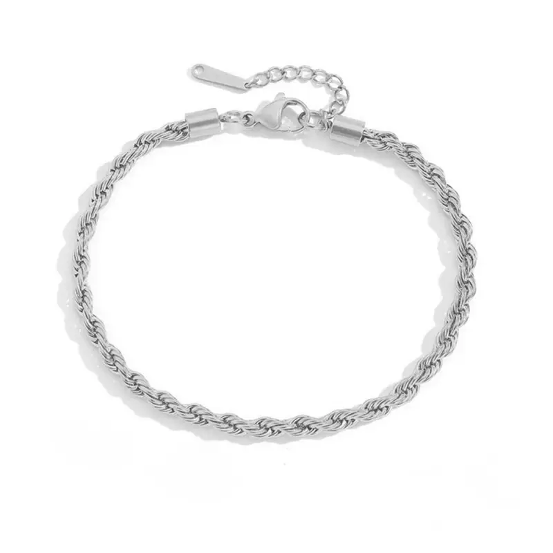 14k Gold Plated Twist Anklet for Women - Image 3