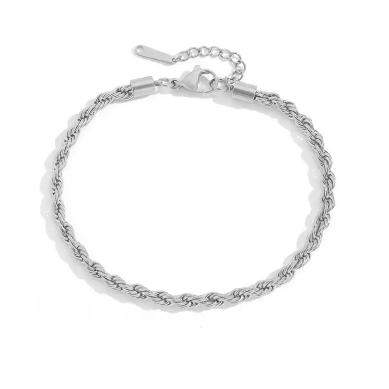 14k Gold Plated Twist Anklet for Women - Image 5
