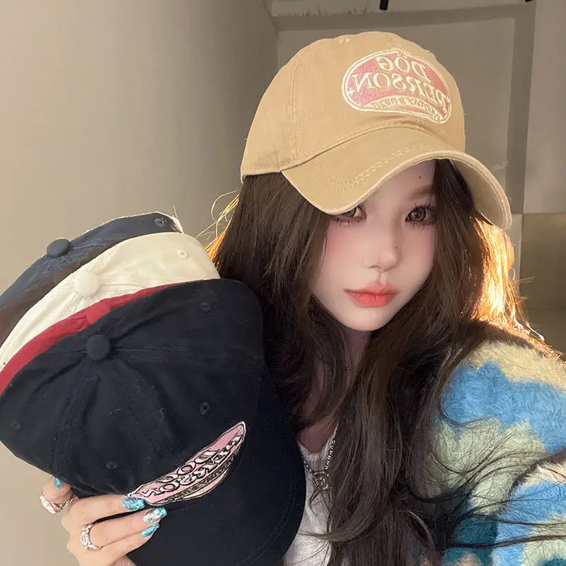 Korean-style Embroidered Baseball Cap for Women - Image 7
