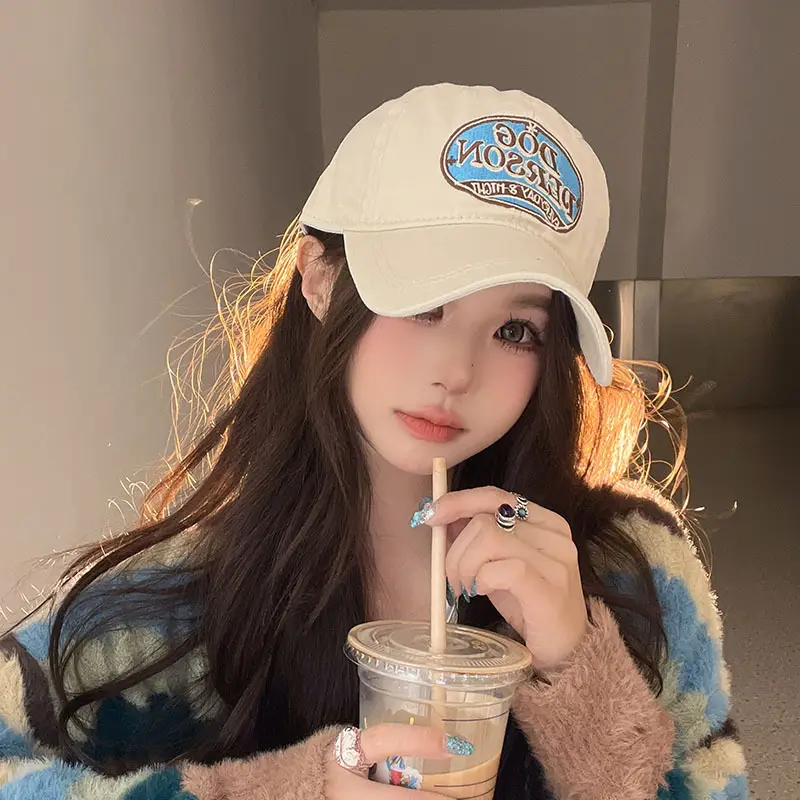 Korean-style Embroidered Baseball Cap for Women - Image 10