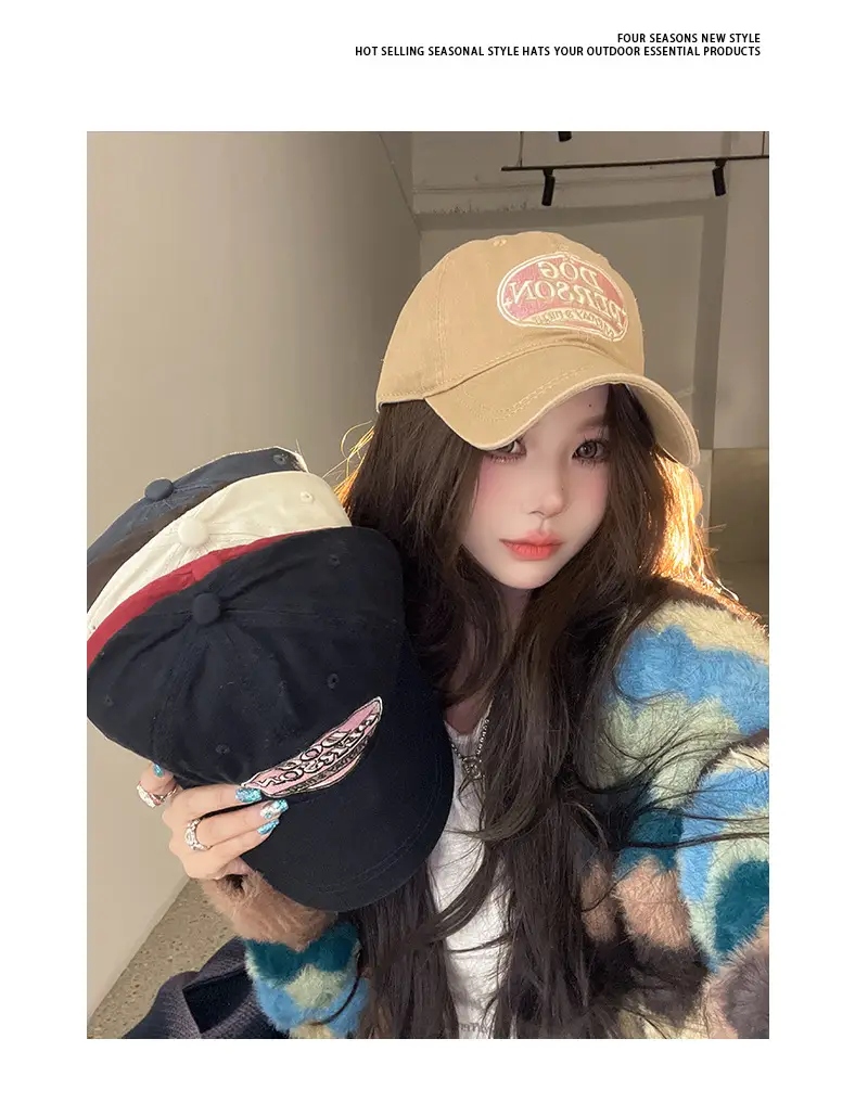 Korean-style Embroidered Baseball Cap for Women — feature 10