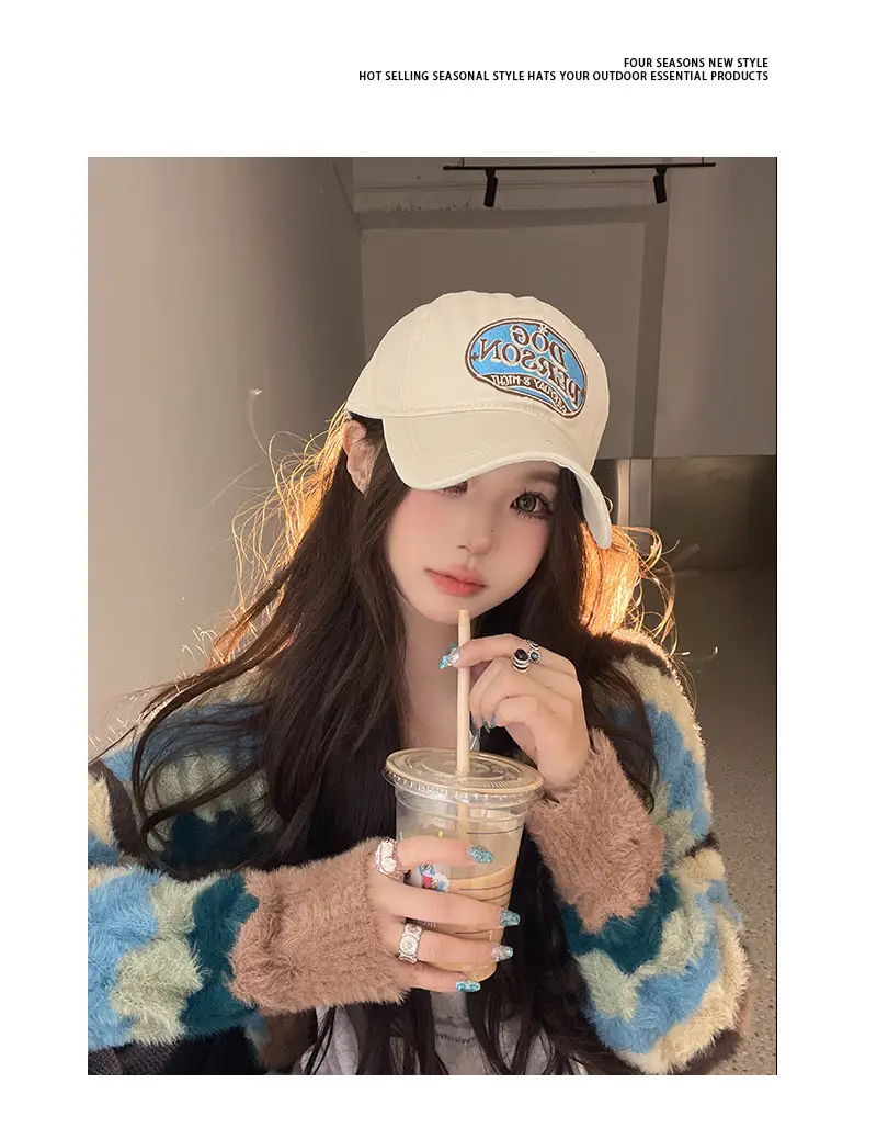 Korean-style Embroidered Baseball Cap for Women — feature 7