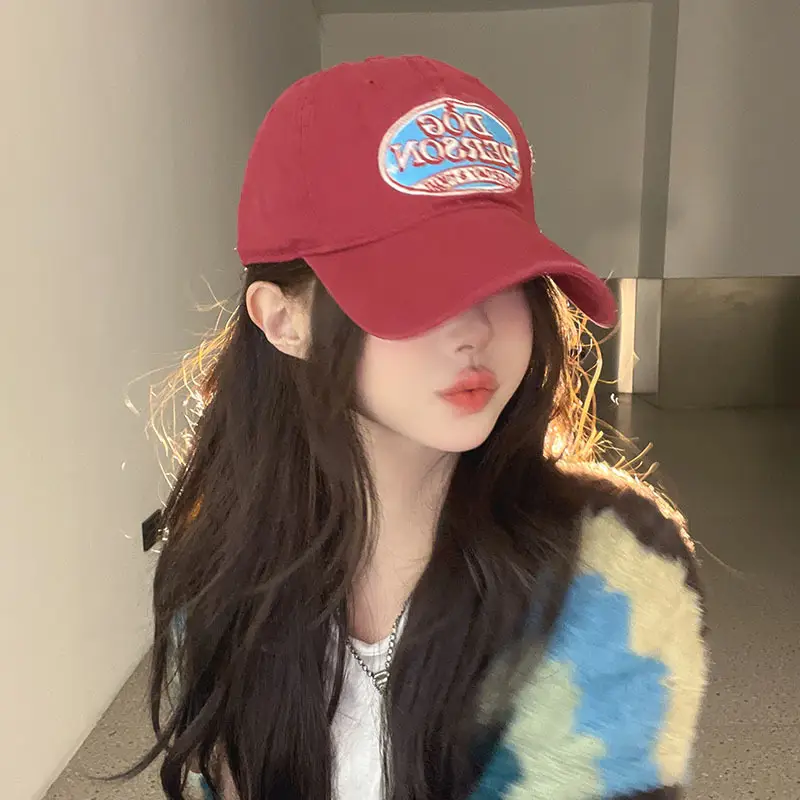 Korean-style Embroidered Baseball Cap for Women - Image 5