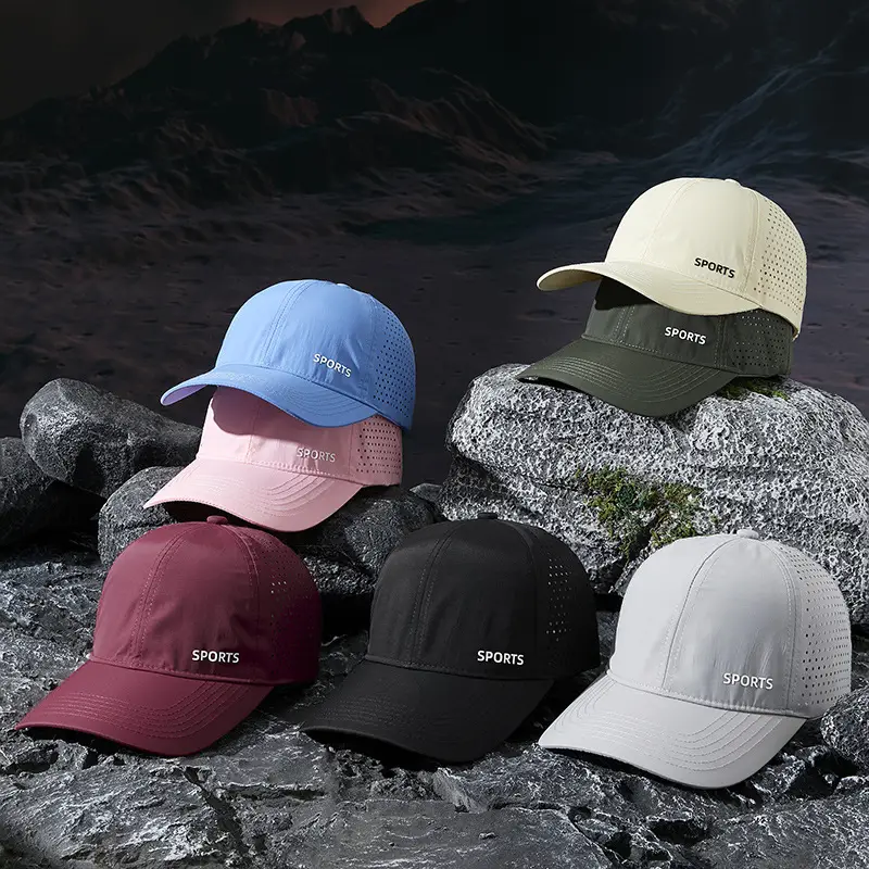 Women Blue Sports Cap with "SPORTS" Logo