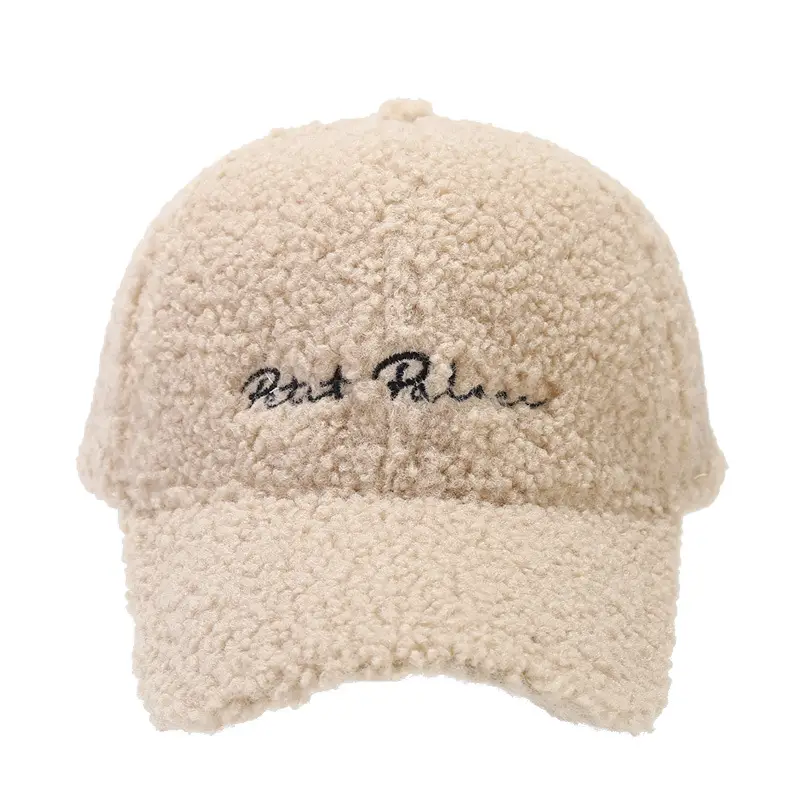 Autumn Winter Fleece Berber Cap Beige