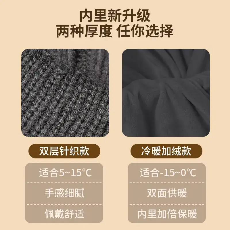 Men's Grey Knitted Beanie with Thermal Cap - Image 10