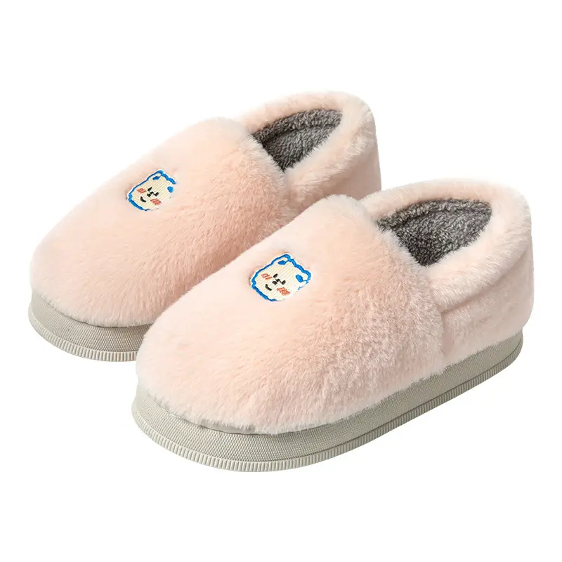 Couple's Cotton Slippers with Heel, Men's Indoor Non-Slip Winter Thickened Warm Furry Slippers, Women's Wholesale Home Use - Image 9