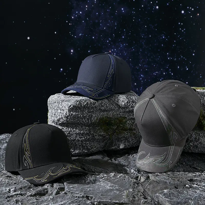 Men Embroidered Black Baseball Cap Grey 2025 - Image 8