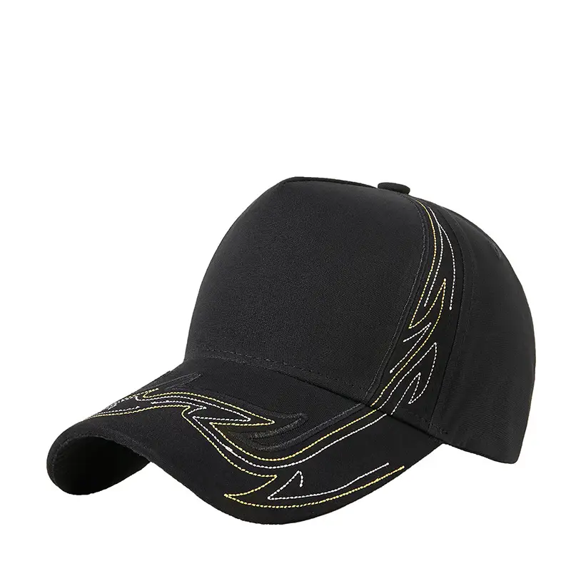 Men Embroidered Black Baseball Cap Grey 2025 - Image 9