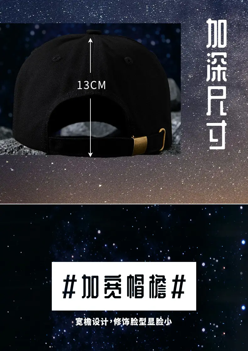 Men Embroidered Black Baseball Cap Grey 2025 — feature 10