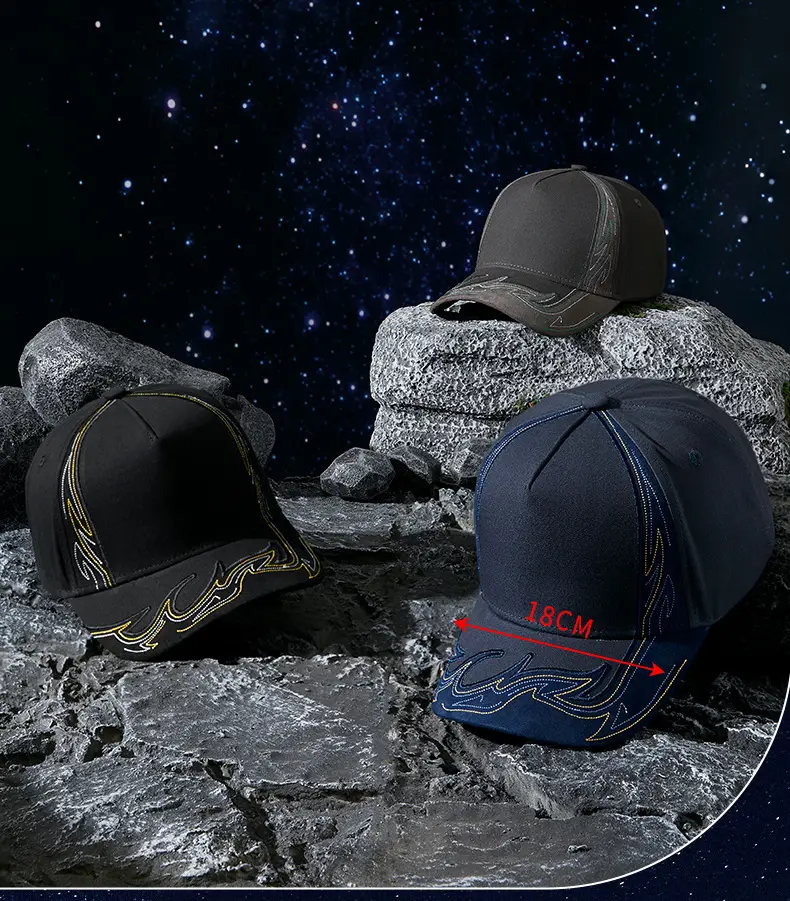 Men Embroidered Black Baseball Cap Grey 2025 — feature 11