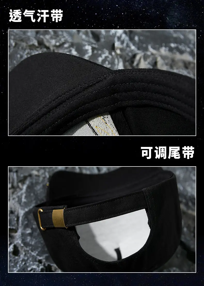 Men Embroidered Black Baseball Cap Grey 2025 — feature 17