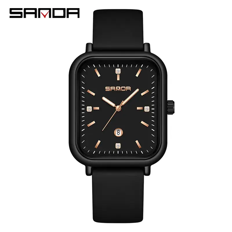 Sanda Black Quartz Men's Watch with Calendar - Image 16