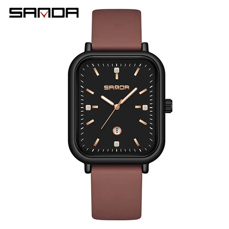 Sanda Black Quartz Men's Watch with Calendar - Image 10