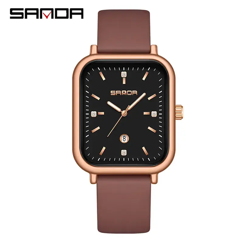 Sanda Black Quartz Men's Watch with Calendar - Image 11