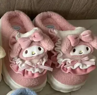 Kuromi Cotton Slippers for Women, Autumn and Winter 2025 New Model, Ip Collaboration, Cute Plush, Extra Warm Maternity Slippers for Women - Image 5