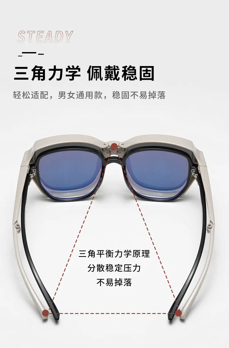 Men Sunglasses White Frame Polarized Driving Mirror — feature 8