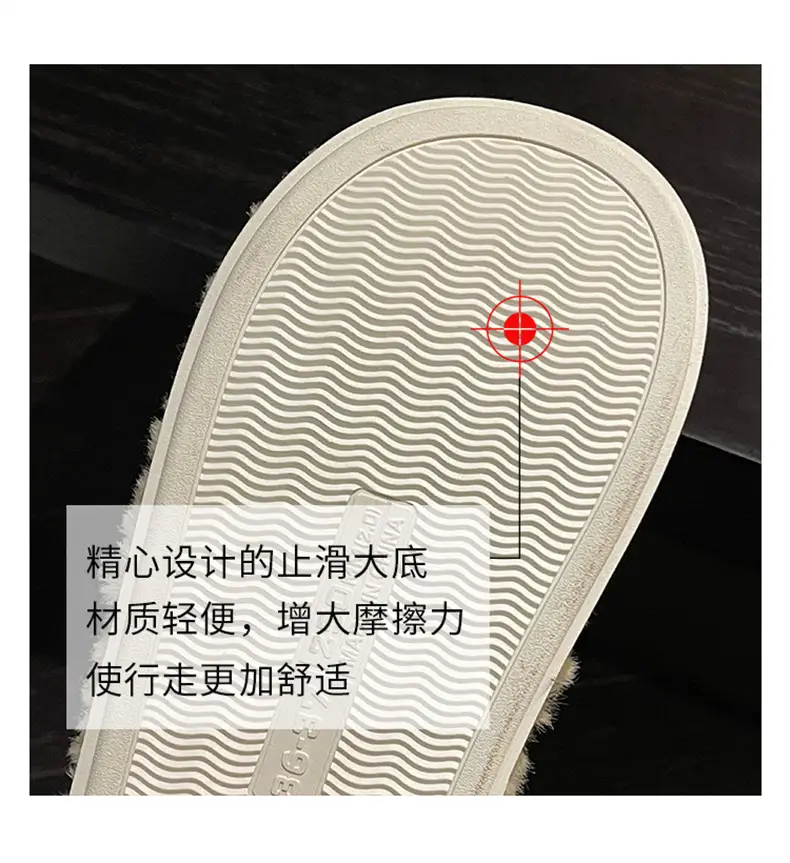 Plush Shoes with Full Heel and Cotton Sole, Indoor and Outdoor Wear, Household Women's Slippers, Wholesale Cotton Slippers, Home Leisure — feature 11