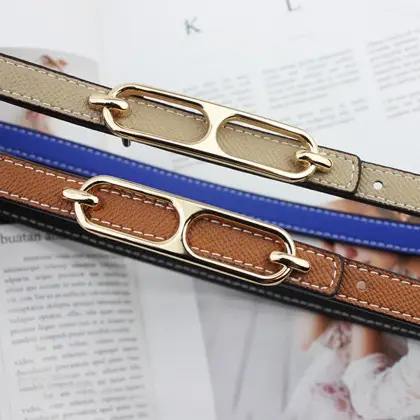 Women's Black & Brown Leather Belt 95cm 1145oz - Image 5