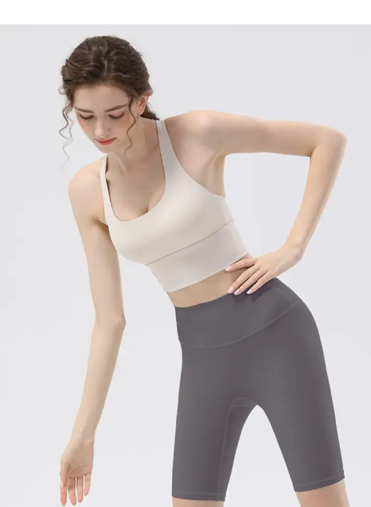 New sports yoga underwear high strength running fitness shockproof bra vest solid cup cross beauty back women — feature 20