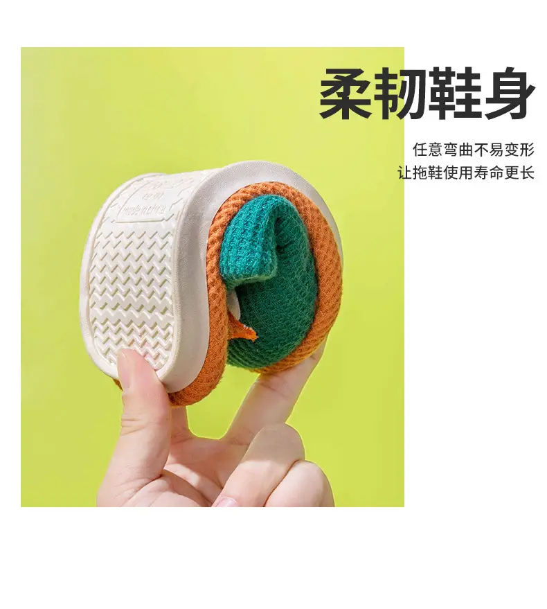 Children's cotton slippers winter girls' home indoor cute closed toe cotton slippers boys' non-slip warm parent-child baby — feature 8