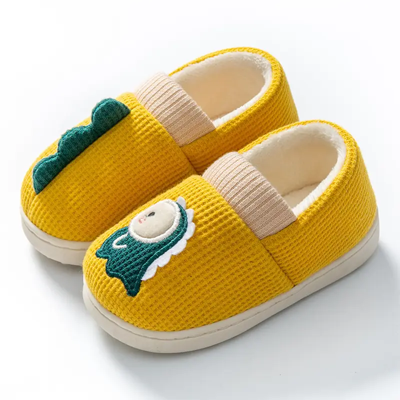 Children's cotton slippers winter girls' home indoor cute closed toe cotton slippers boys' non-slip warm parent-child baby