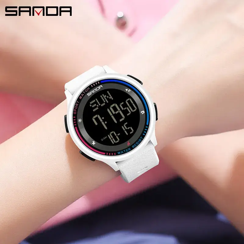 Sanda Luminous Waterproof Youth Watch Orange - Image 22