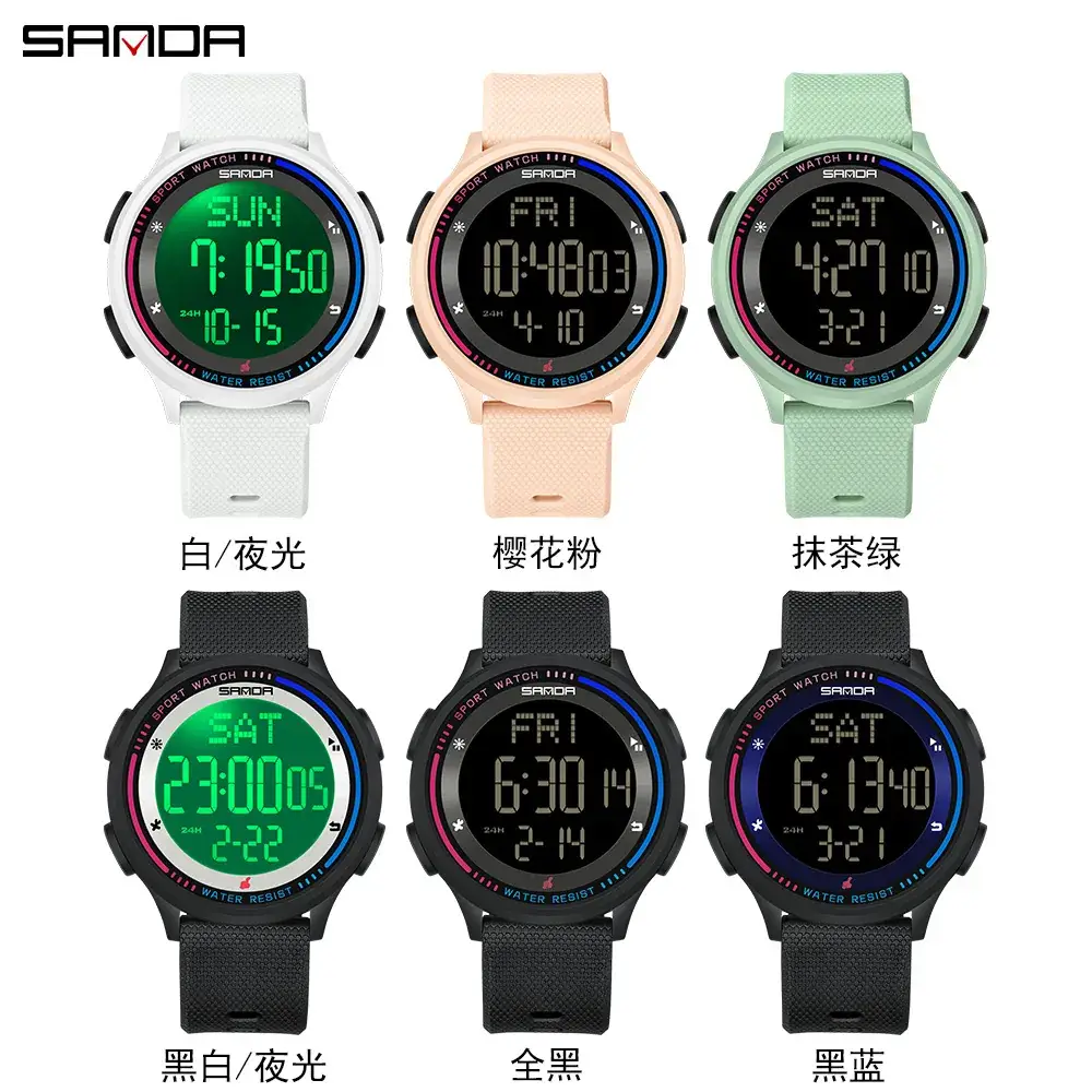 Sanda Luminous Waterproof Youth Watch Orange - Image 24