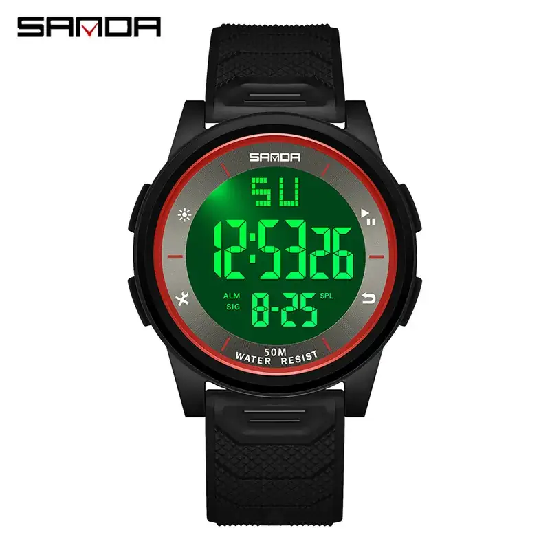 Sanda Luminous Waterproof Youth Watch Orange - Image 11