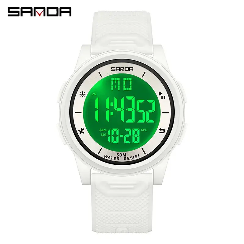 Sanda Luminous Waterproof Youth Watch Orange - Image 12