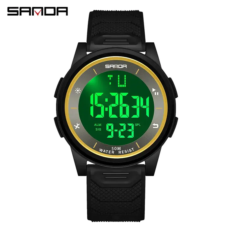 Sanda Luminous Waterproof Youth Watch Orange - Image 14