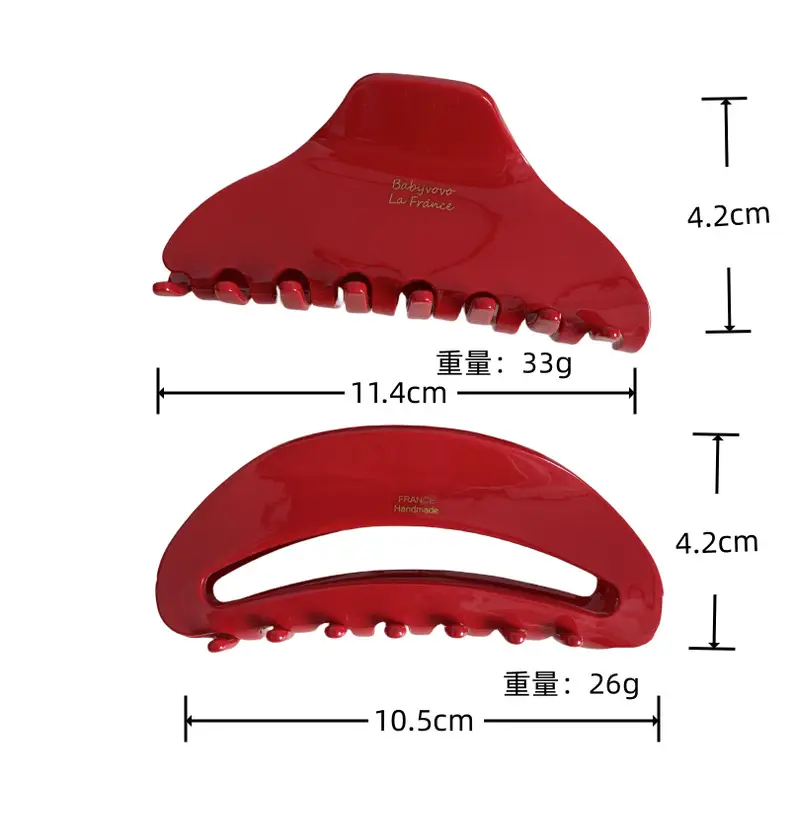 Red Series Glossy Hair Clips for Women — feature 5
