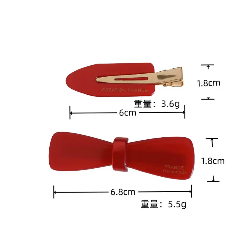 Red Series Glossy Hair Clips for Women — feature 6