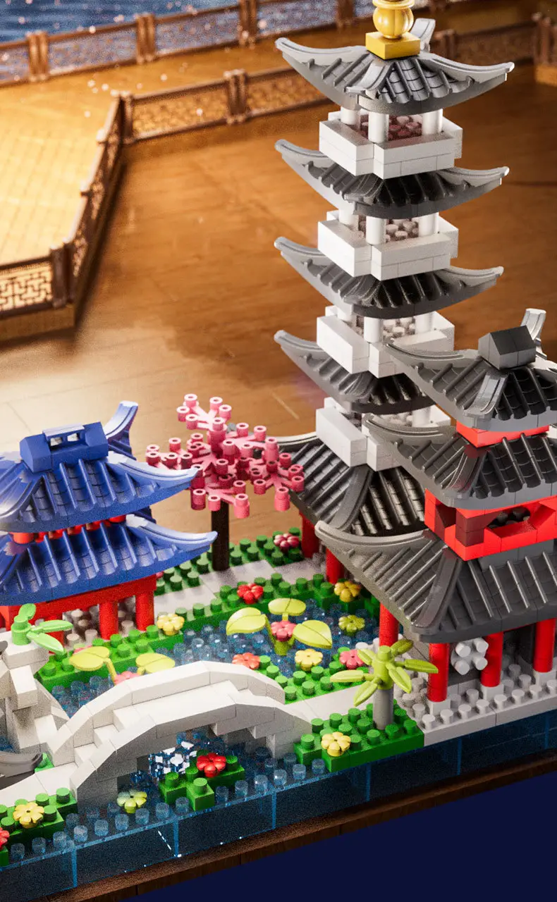 3D Building Blocks Tiananmen Garden Decor — feature 4
