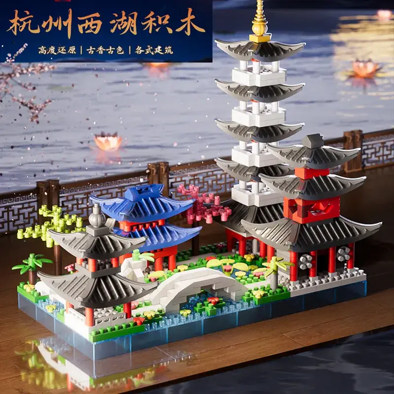 3D Building Blocks Tiananmen Garden Decor - Image 26