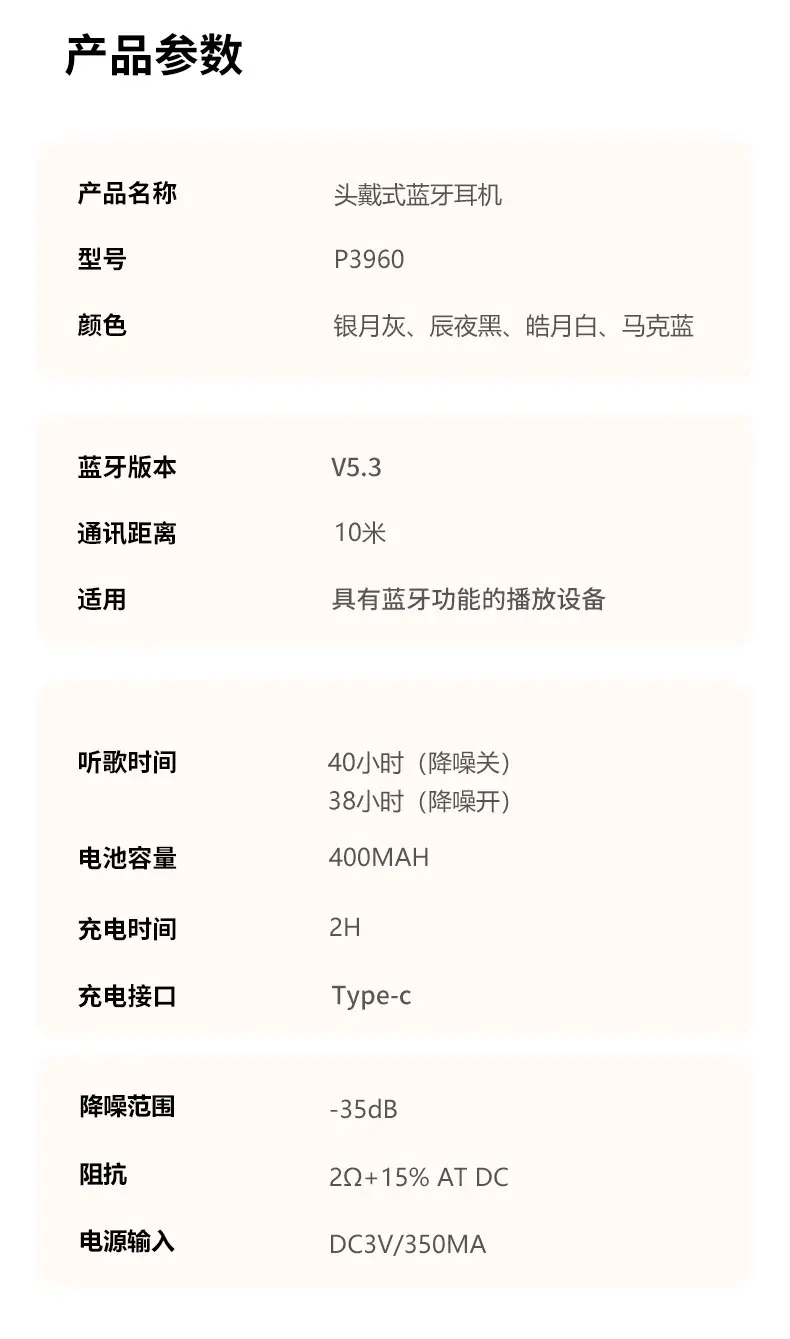 Wireless Bluetooth 5.4 Headset with Active Noise Cancellation β feature 14