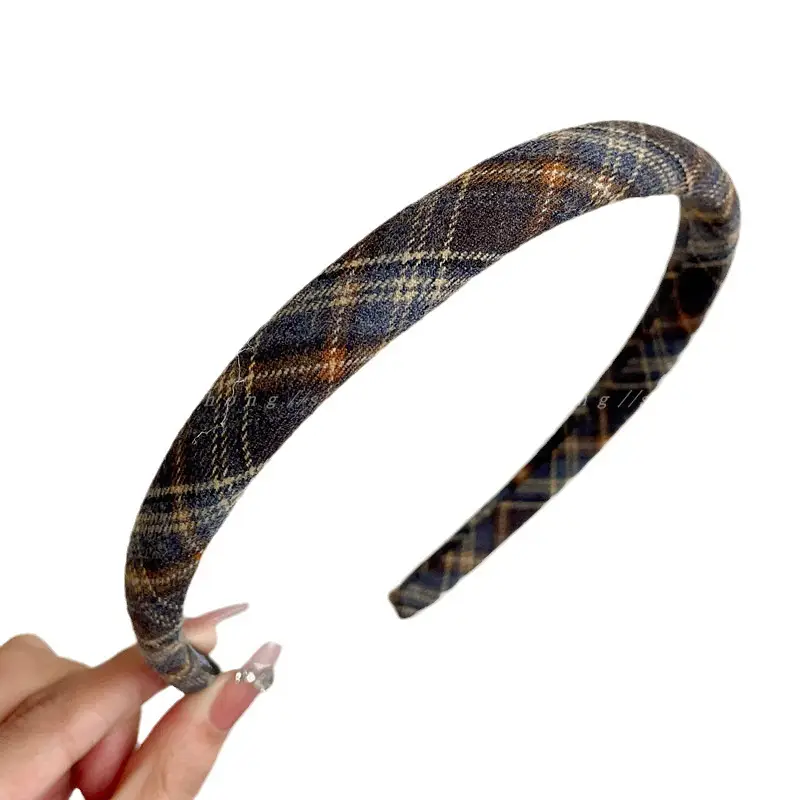 Women Plaid Hair Bands for Stylish Outings