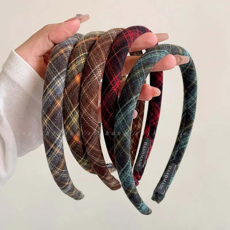 Women Plaid Hair Bands for Stylish Outings — feature 10